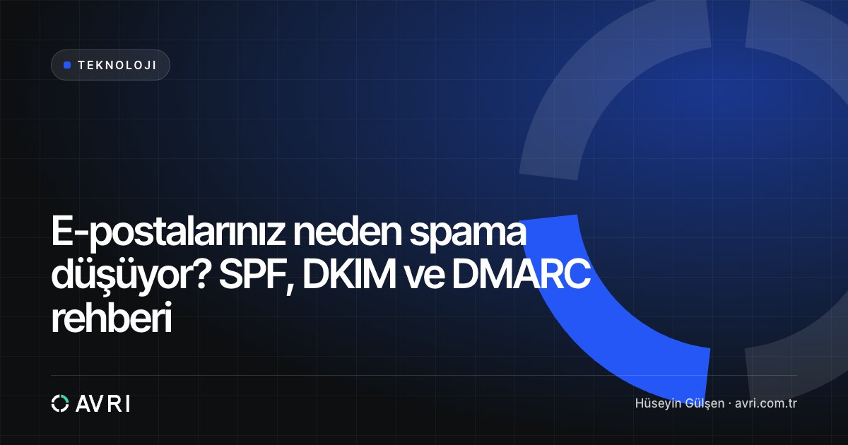 E-postalarınız neden spama düşüyor? SPF, DKIM ve DMARC rehberi