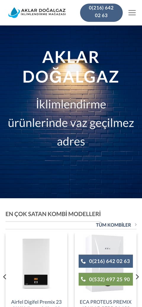 Aklar Doğalgaz mobil görünüm