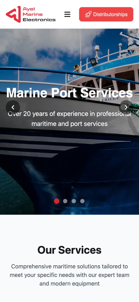 Ayel Marine mobil görünüm