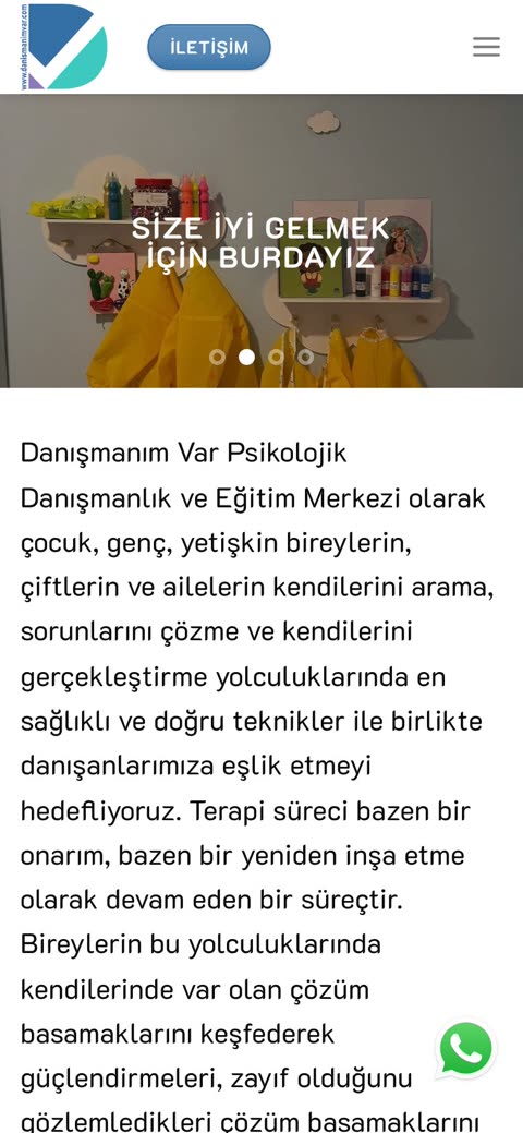 Danışmanım Var mobil görünüm