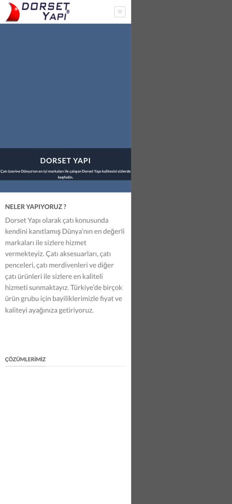 Dorset Yapı mobil görünüm