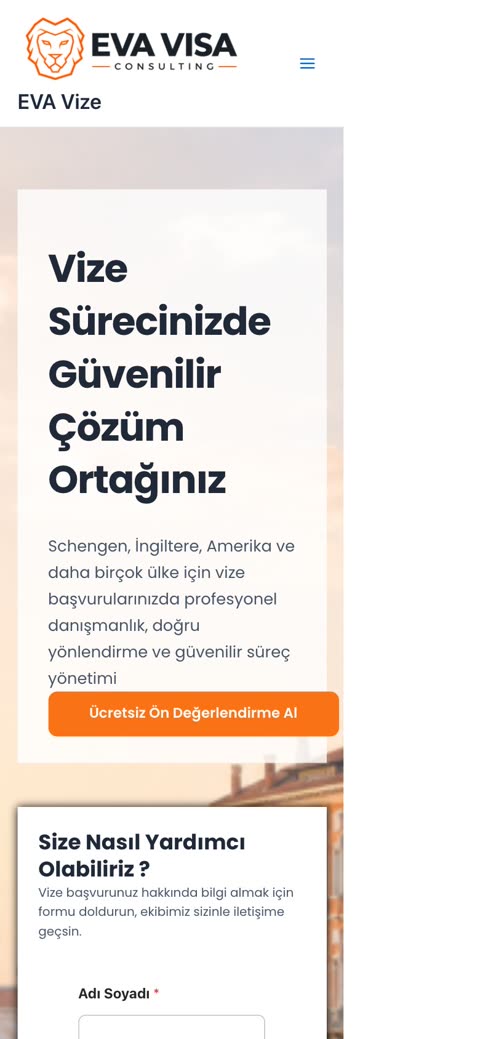 Eva Vize mobil görünüm