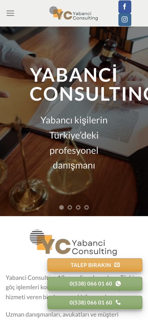 Yabancı Consulting mobil görünüm